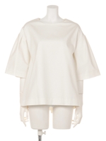 【Sov.】RIOPELE ダブルクロスブラウス made in Portugal/オフ