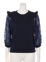 刺しゅうシフォンPO/ネイビー