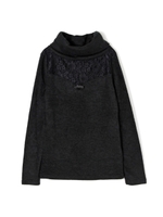 切り替えタートルトップス/ホワイト