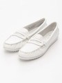 DEERSKIN PENNY LOAFER/WHT