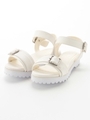 シロ底甲ベルトサンダル/White