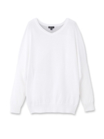 ドルマン風ニットプルオーバー/ホワイト(502)