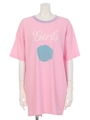 GIRLS TEE ONE-PIECE/OFF WHITE×PINK