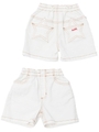 STAR POCKET STRETCH SHORT PANTS(4T〜7T)/WHITE