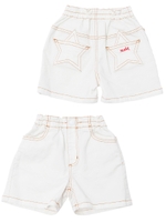 STAR POCKET STRETCH SHORT PANTS(4T〜7T)/WHITE