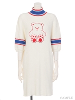 TEEN POWER RIB KNIT ONE-PIECE/OFF WHITE