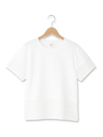 エンブロイダリーレースカットソー/オフホワイト(003)