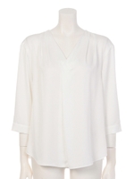 サテンゆるブラウス/ホワイト