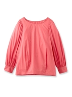 タック入りコットンプルオーバーシャツ/ベージュ(052)