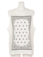 バンダナ柄ビッグタンク/ブラック