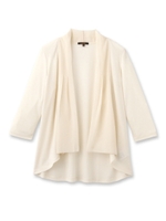 フライスフロントヘムデザインカーディガン/ライトベージュ(051)