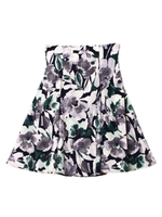 フラワープリントH/WフレアSK/ネイビー