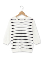 フラワー刺繍ニットプルオーバー/グレー(012)