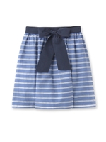 リボンベルトボーダースカート/オフホワイト(303)