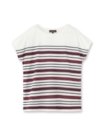 リヨセルパネルボーダージャージ/ワインレッド(363)