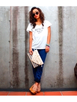 【anap mimpi】BEACHロゴ Tシャツ/SAX