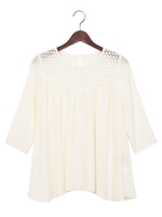 ★JOCBR 胸レース ギャザー プルオーバー/Black