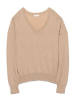 Ｖネックニットプルオーバー/BEG
