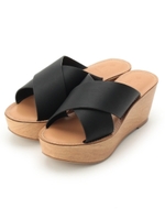 クロスウェッジサンダル/ブラウン(042)