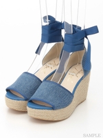 ジュートウェッジサンダル/黒