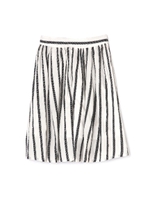 タックギャザーストライプスカート/ホワイト(031)