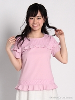 フリルシアーブラウス/ラベンダー