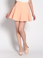 フレアミニスカート/オレンジ