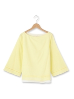 レイヤード風バックシャンブラウス/アイボリー(004)