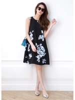 花柄ワンピース/ホワイト