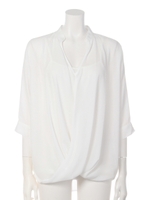 7分袖ブラウス/ホワイト