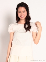 ぷりぷりスリーブカットトップス/シロ