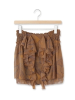 ジオメトリックフリルスカート/ダークオレンジ(368)