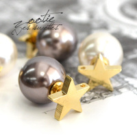 スター＆パールボールマルチフロントピアス