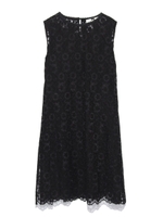 [Balcony and Bed]オーガンジーレースワンピース/BLK