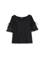 SHEER WIDE SLEEVE/ホワイト(030)