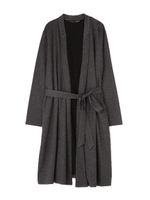 ジャージー羽織 ロングカーディガン/グレー(020)