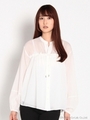 ナチュラルシースルーブラウス/ホワイト