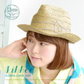 ラピスリボンステッチラフィア中折れハット