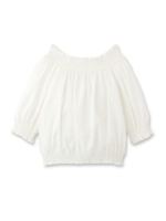 リネンオフショルダーシャツ/レッド(062)