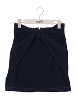 前リボンデニムSK/ブラック