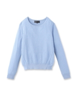 [L]ラメニットプルオーバー/ライトブルー(091)
