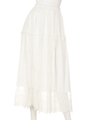 【Aunt Marie's】 ロング刺繍レーススカート/WHT