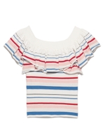 フリルオフショルニットプルオーバー/WHT