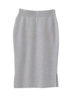 ミラノリブスリットタイトスカート/ベージュ