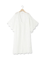 刺繍レースガウンカーディガン/オフホワイト(003)