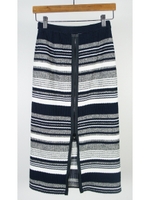 RANDOM BORDER RIB スカート/グレー