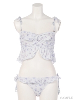 [shorekulani]フラワーペプラムビスチェ/ピンク