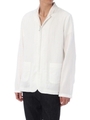 【AZUL by moussy】ダブルガーゼZIPテーラードジャケット/WHT