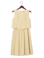 【WEB限定】○JPLR タイプライター 重ね ワンピース / オケージョン / 二次会 / フォーマル / パーティー/クリーム