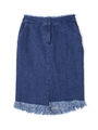 フリンジデニムスカート/ネイビー(120)